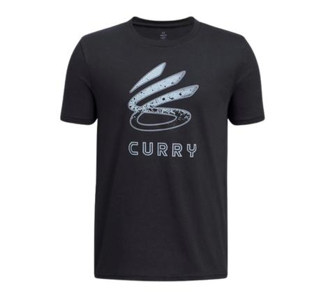Under Armour Curry Logo Tee Çocuk T-Shirt Siyah