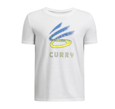 Under Armour Curry Logo Tee Çocuk T-Shirt Beyaz