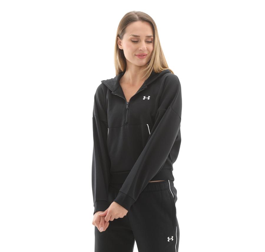 Under Armour Rival Flc Piped Hz Hoodie Kadın Sweatshirt Siyah Under Armour Rival Flc Piped Hz Hoodie Kadın Sweatshirt Siyah