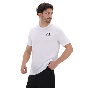 Under Armour Sportstyle Left Chest Ss Erkek T-Shirt Beyaz