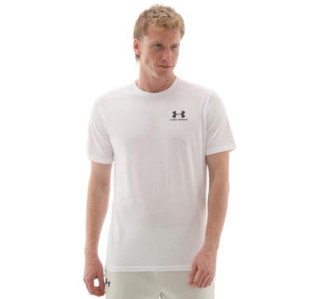 Under Armour Sportstyle Left Chest Ss Erkek T-Shirt Beyaz