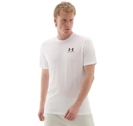 Under Armour Sportstyle Left Chest Ss Erkek T-Shirt Beyaz