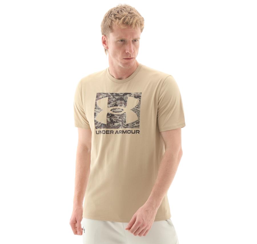 Under Armour Ua Abc Camo Boxed Logo Ss Erkek T-Shirt Krem Under Armour Ua Abc Camo Boxed Logo Ss Erkek T-Shirt Krem