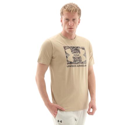 Under Armour Ua Abc Camo Boxed Logo Ss Erkek T-Shirt Krem