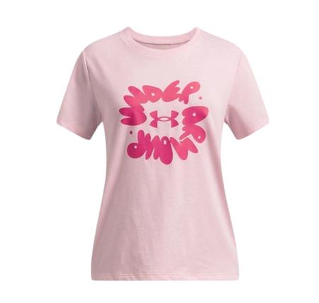 Under Armour Ua Bubble Wordmark Ss Çocuk T-Shirt Pembe
