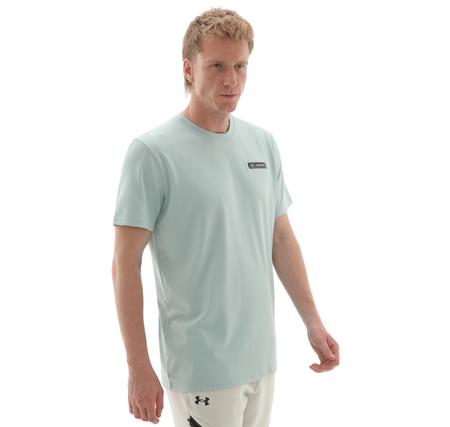 Under Armour Ua Hw Armour Label Ss Erkek T-Shirt Açık Mavi