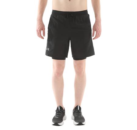 Under Armour Ua Launch 7'' 2-In-1 Shorts Erkek Şort Ve Kapri Siyah