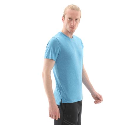 Under Armour Ua Launch Camo Shortsleeve Erkek T-Shirt Mavi
