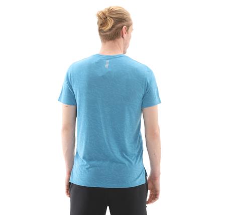 Under Armour Ua Launch Camo Shortsleeve Erkek T-Shirt Mavi