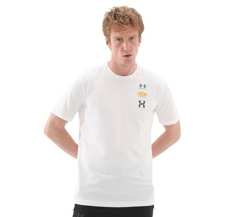 Under Armour Ua M 60-40S Evol Logo Ss Erkek T-Shirt Beyaz
