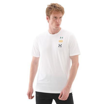 Under Armour Ua M 60-40S Evol Logo Ss Erkek T-Shirt Beyaz