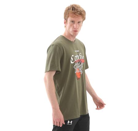 Under Armour Ua M Hw Hoops Certıfıed Ss Erkek T-Shirt Yeşil