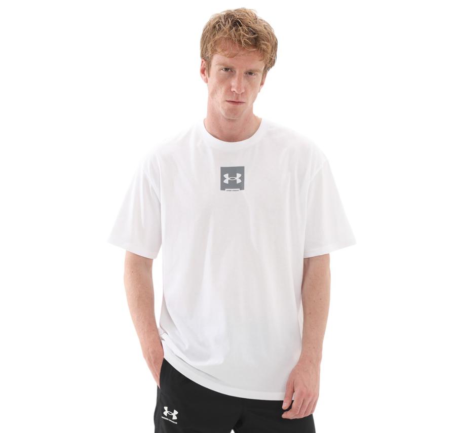 Under Armour Ua M Hw Os Sm Box Ss Erkek T-Shirt Beyaz Under Armour Ua M Hw Os Sm Box Ss Erkek T-Shirt Beyaz