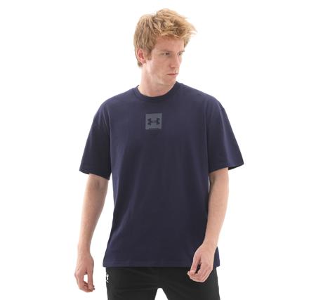 Under Armour Ua M Hw Os Sm Box Ss Erkek T-Shirt Lacivert