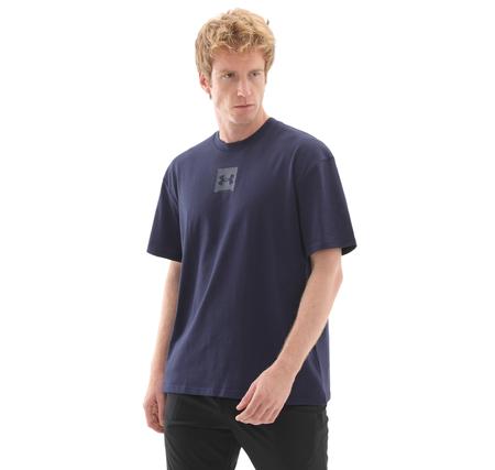 Under Armour Ua M Hw Os Sm Box Ss Erkek T-Shirt Lacivert