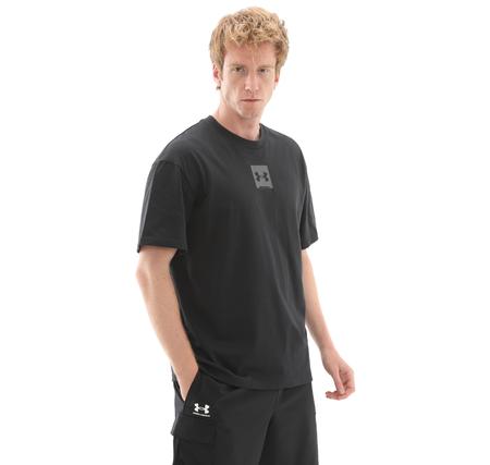 Under Armour Ua M Hw Os Sm Box Ss Erkek T-Shirt Siyah
