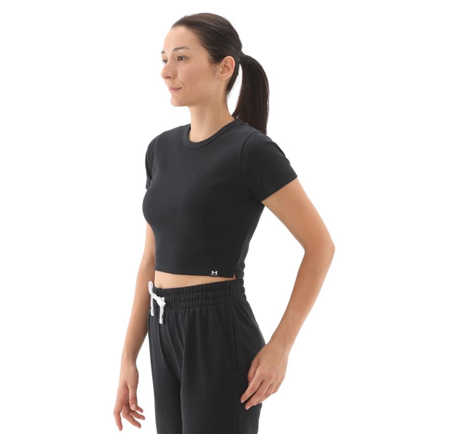 Under Armour Ua Rival Rib Baby Tee Kadın T-Shirt Siyah Under Armour Ua Rival Rib Baby Tee Kadın T-Shirt Siyah