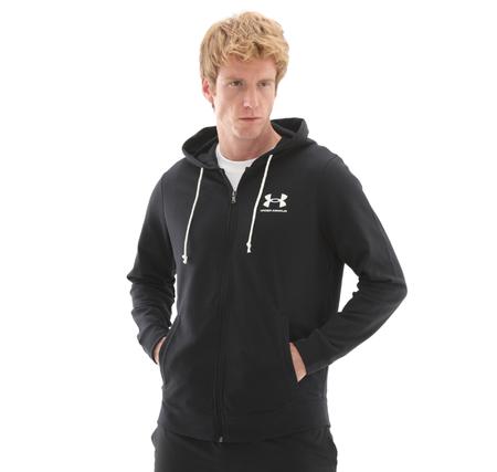 Under Armour Ua Rival Terry Lc Fz Erkek Ceket Siyah