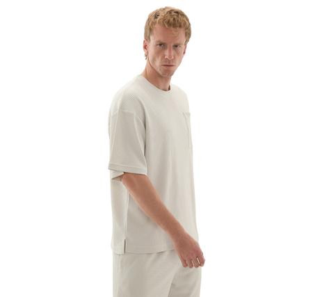 Under Armour Ua Rival Waffle Crew Erkek T-Shirt Krem