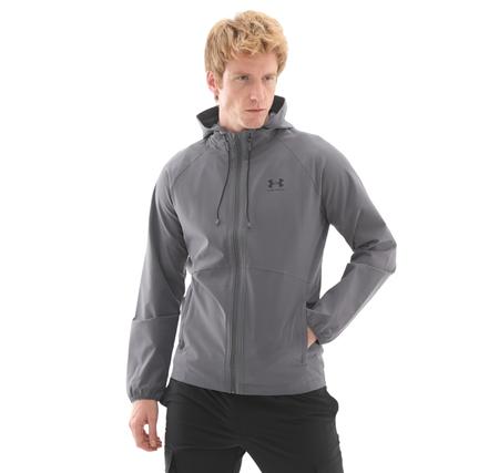 Under Armour Ua Stretch Wvn Windbreakereu Erkek Yağmurluk-Rüzgarlık Antrasit