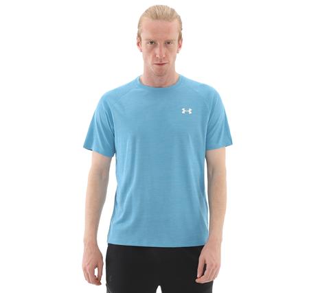 Under Armour Ua Tech Textured Ss Erkek T-Shirt Mavi