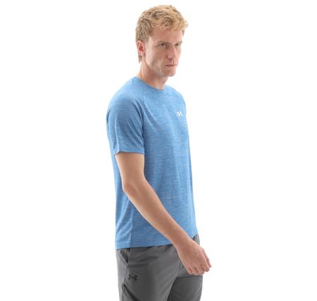 Under Armour Ua Tech Textured Ss Erkek T-Shirt Mavi