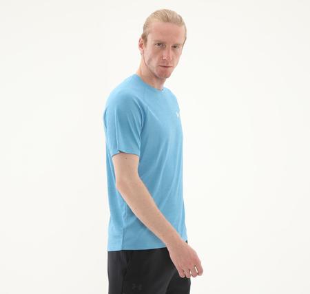 Under Armour Ua Tech Textured Ss Erkek T-Shirt Mavi