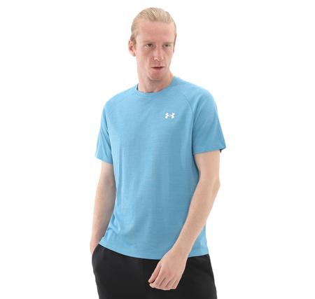 Under Armour Ua Tech Textured Ss Erkek T-Shirt Mavi