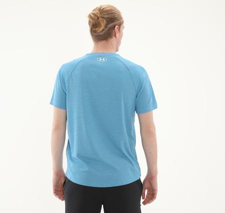 Under Armour Ua Tech Textured Ss Erkek T-Shirt Mavi