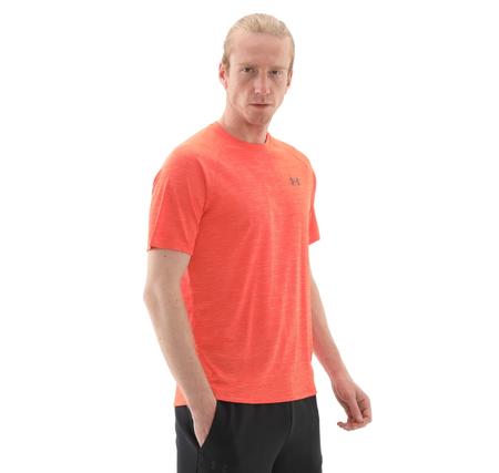 Under Armour Ua Tech Textured Ss Erkek T-Shirt Turuncu
