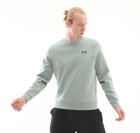 Under Armour Ua Unstoppable Flc Crew Eu Erkek Sweatshirt Gri