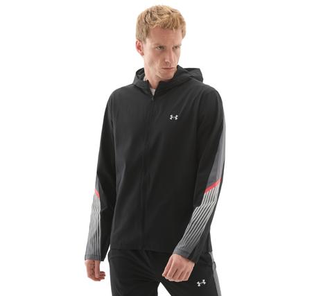 Under Armour Ua Velociti Storm Hooded Jkt Erkek Yağmurluk-Rüzgarlık Siyah