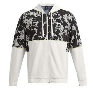 Under Armour Ua Zone Woven Prntd Jacket Erkek Yağmurluk-Rüzgarlık Siyah