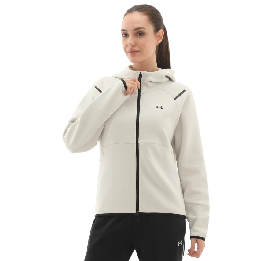 Under Armour Unstoppable Fleece Fz Kadın Ceket Krem Under Armour Unstoppable Fleece Fz Kadın Ceket Krem