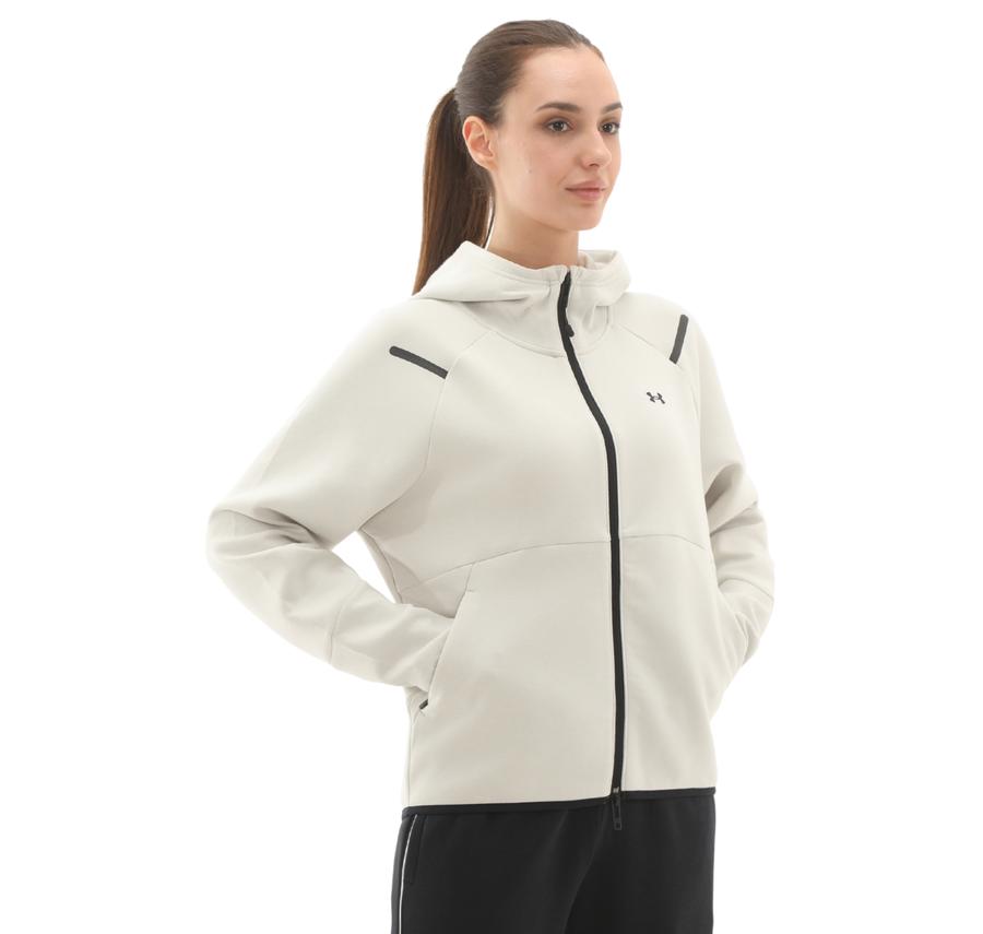 Under Armour Unstoppable Fleece Fz Kadın Ceket Krem Under Armour Unstoppable Fleece Fz Kadın Ceket Krem