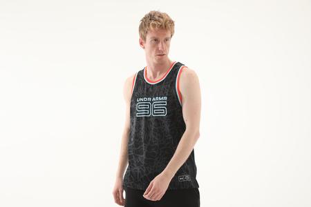 Under Armour Zone Pro Mesh Tank Printed Erkek T-Shirt Siyah