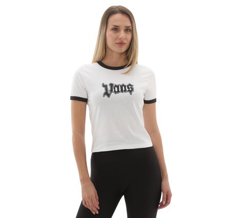 Vans Apple Boom Rınger Tee Kadın T-Shirt Beyaz