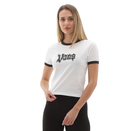 Vans Apple Boom Rınger Tee Kadın T-Shirt Beyaz