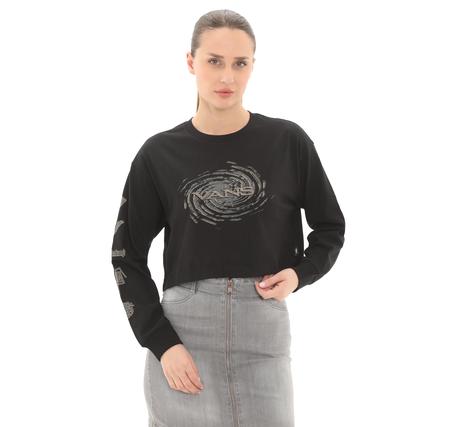 Vans Breaker Ls Relax Crop Kadın Sweatshirt Siyah