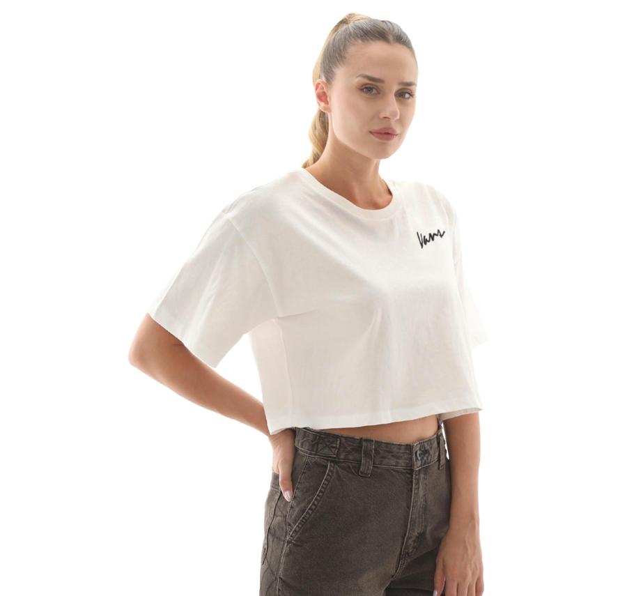 Vans Classic Script Kadın T-Shirt Beyaz Vans Classic Script Kadın T-Shirt Beyaz