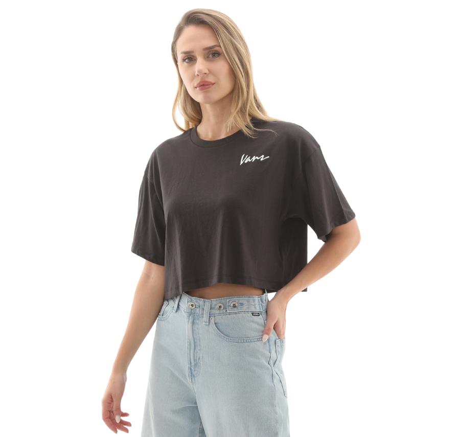 Vans Classic Script Kadın T-Shirt Siyah Vans Classic Script Kadın T-Shirt Siyah