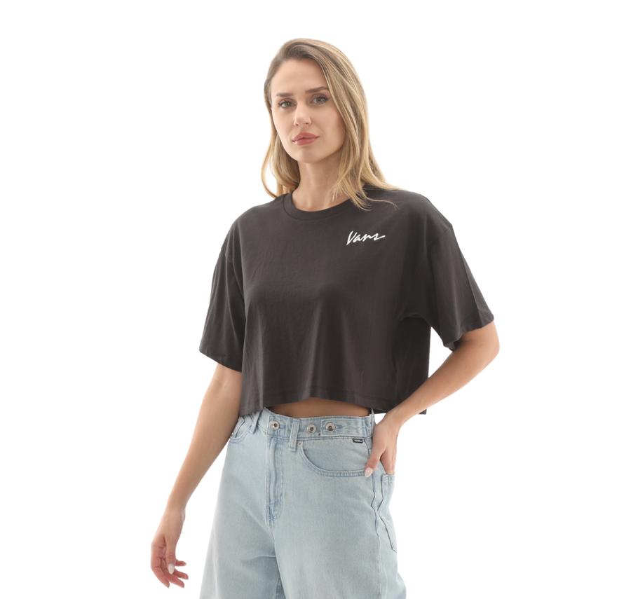 Vans Classic Script Kadın T-Shirt Siyah Vans Classic Script Kadın T-Shirt Siyah
