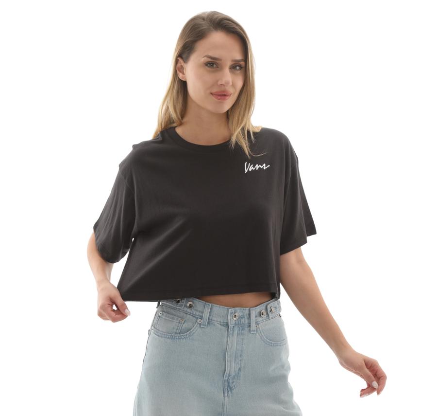 Vans Classic Script Kadın T-Shirt Siyah Vans Classic Script Kadın T-Shirt Siyah