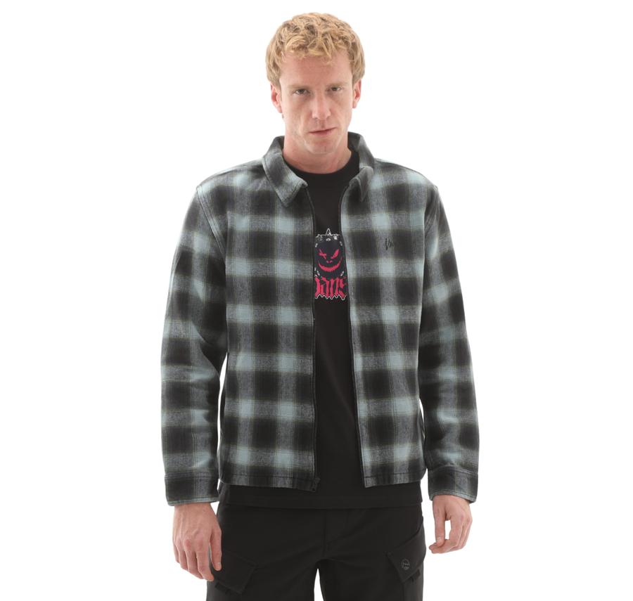 Vans Crestmont Plaid Shacket Erkek Ceket Açık Mavi Vans Crestmont Plaid Shacket Erkek Ceket Açık Mavi