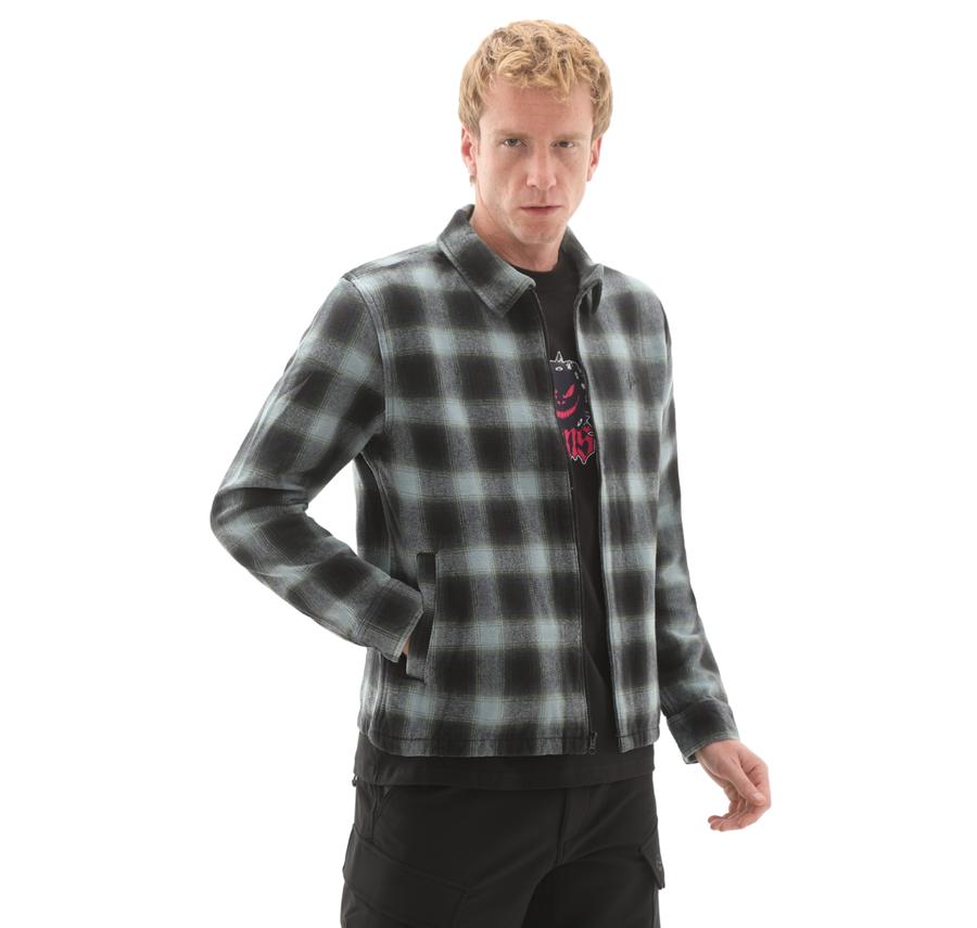 Vans Crestmont Plaid Shacket Erkek Ceket Açık Mavi Vans Crestmont Plaid Shacket Erkek Ceket Açık Mavi