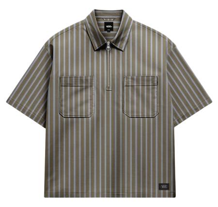 Vans Cropped Zip Ss Woven Erkek T-Shirt Antrasit Vans Cropped Zip Ss Woven Erkek T-Shirt Antrasit