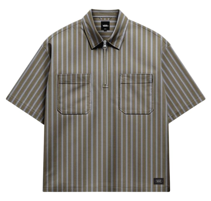 Vans Cropped Zip Ss Woven Erkek T-Shirt Antrasit Vans Cropped Zip Ss Woven Erkek T-Shirt Antrasit