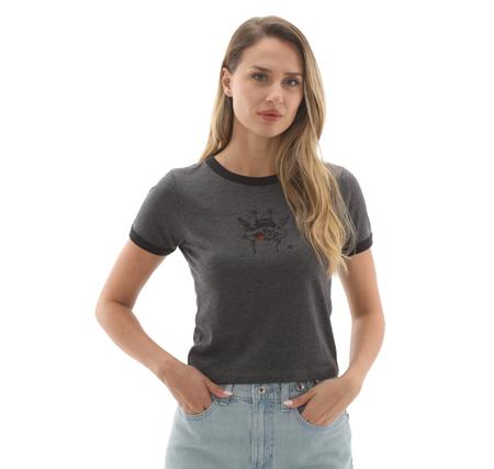 Vans Cruzing Ringer Tee Kadın T-Shirt Antrasit