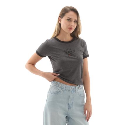 Vans Cruzing Ringer Tee Kadın T-Shirt Antrasit