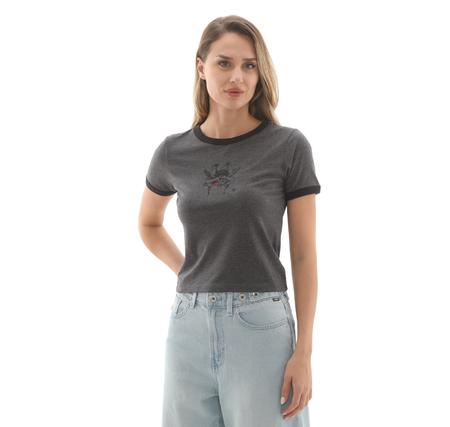 Vans Cruzing Ringer Tee Kadın T-Shirt Antrasit